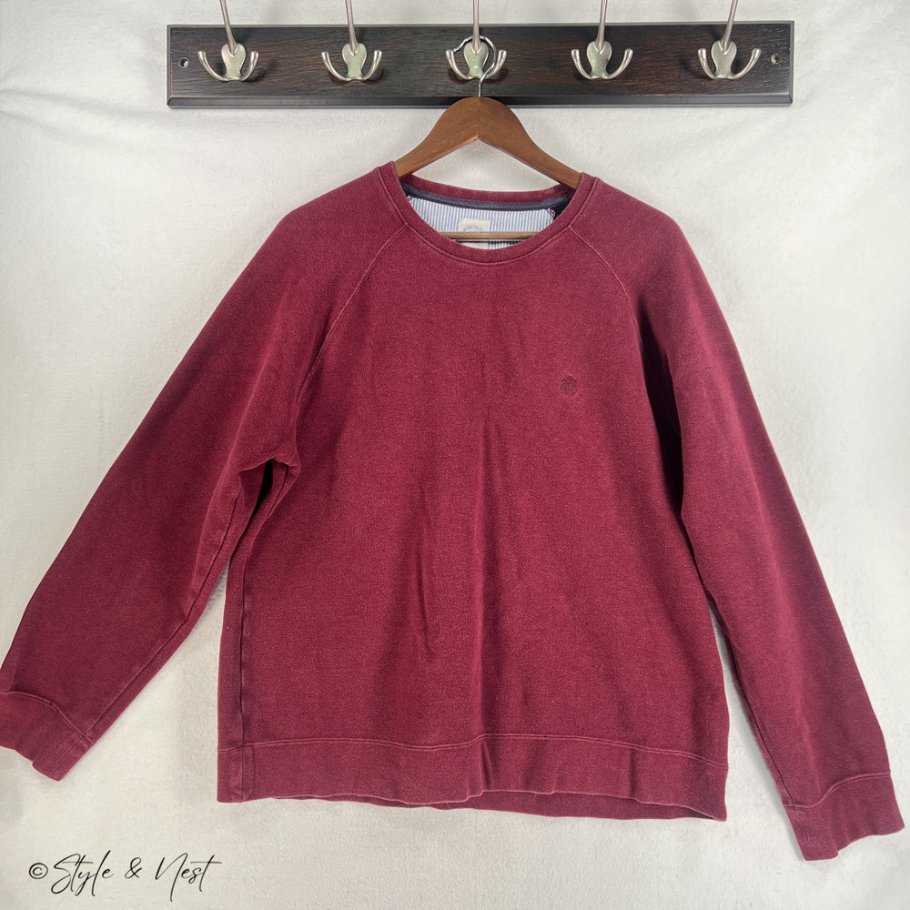 Brooks Brothers Burgundy Cotton Pullover Large Preppy Old Money